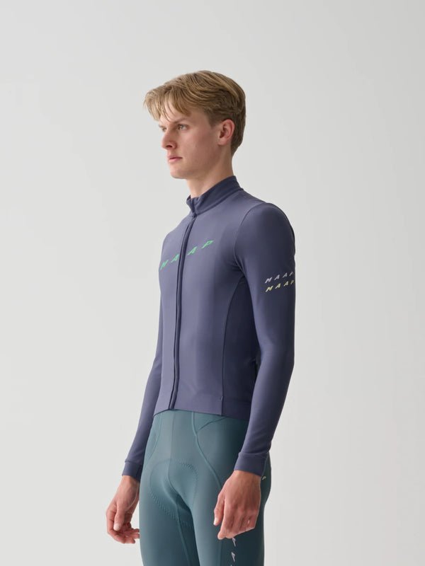 MAAP Men's Level Thermal LS 2.0 長袖サイクルジャージ ブルー