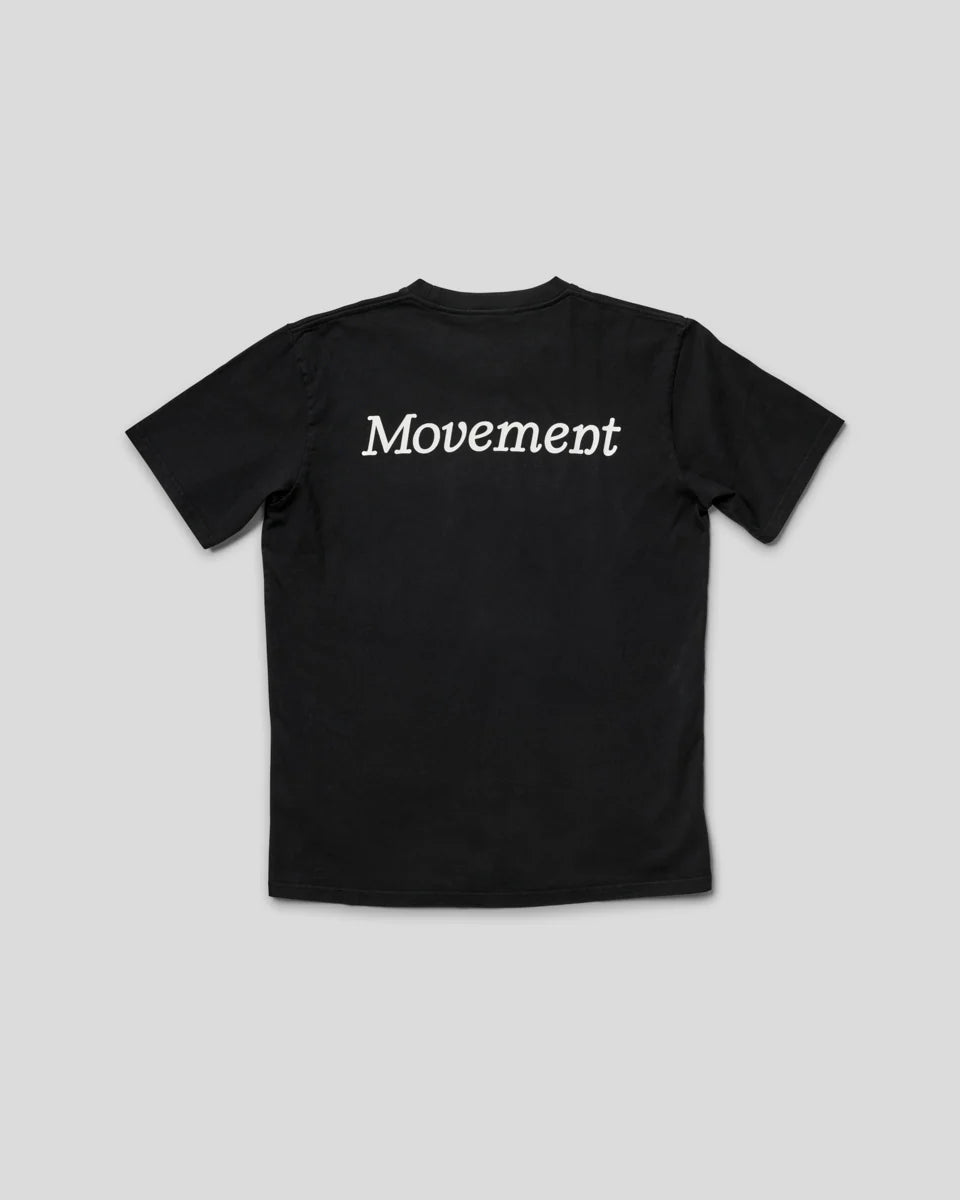 Fingercrossed #Tee Movement Type ブラック | プレミアムズ Tシャツ | 倫理的なラグジュアリーと快適さ