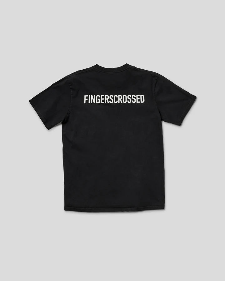 Fingercrossed #Tee Classic ブラック | プレミアムズ Tシャツ | 倫理的なラグジュアリーと快適さ