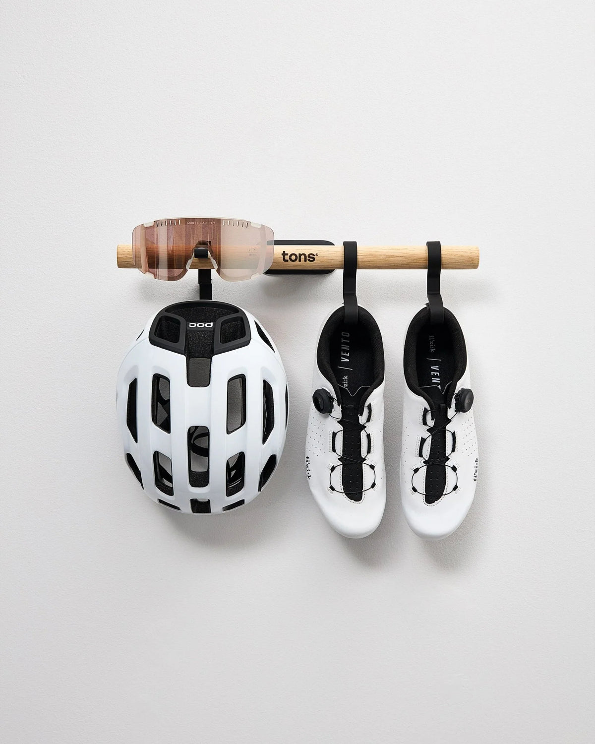 TONS Short Bar D｜工具不要 壁掛けサイクリングギア収納｜ヘルメット・サングラス・シューズ｜CYCLISM