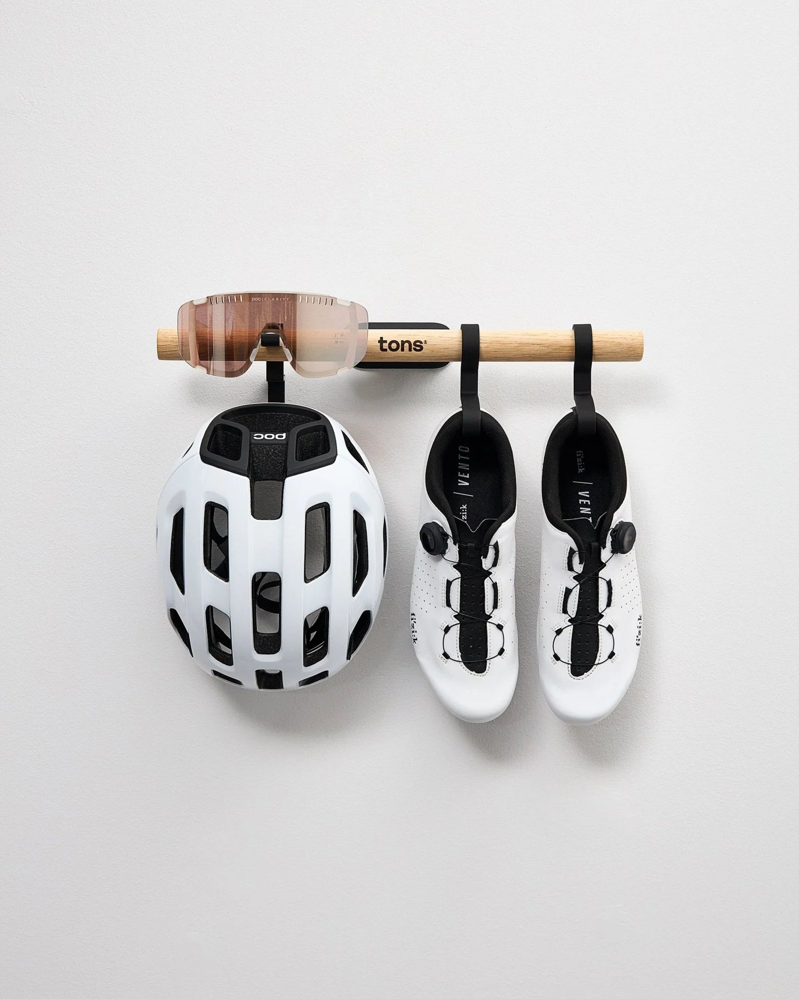 TONS Short Bar D｜工具不要 壁掛けサイクリングギア収納｜ヘルメット・サングラス・シューズ｜CYCLISM