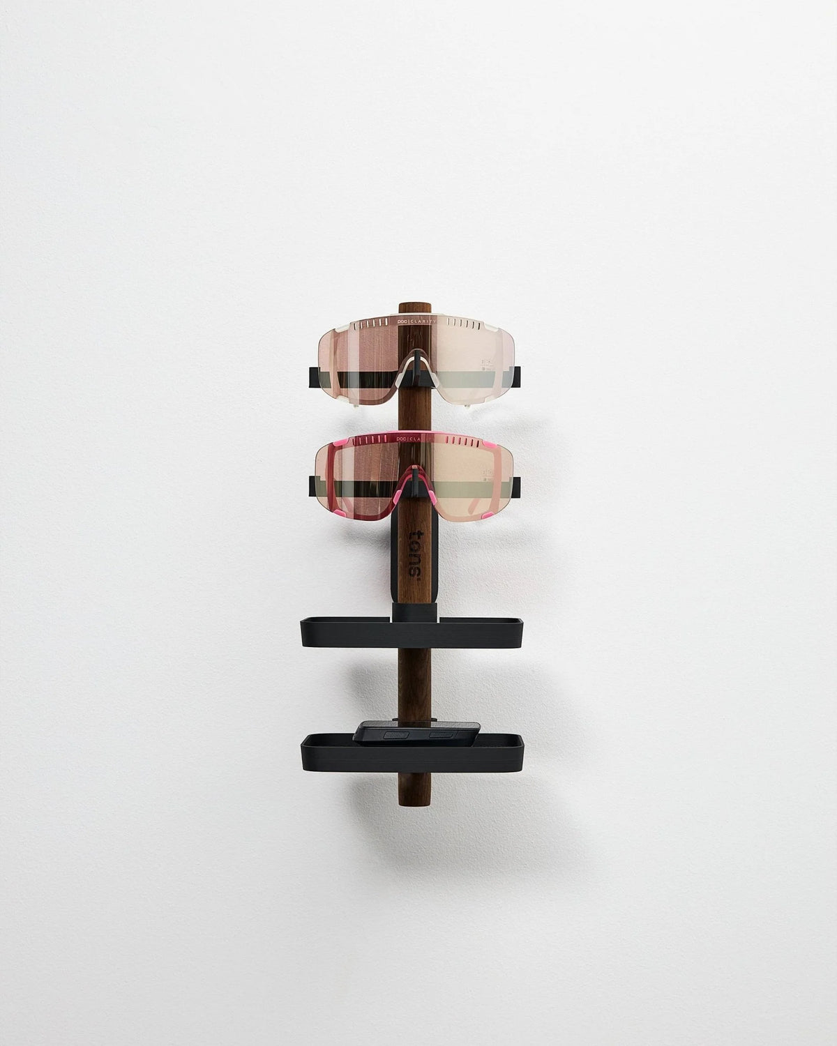 TONS Short Rack B｜壁掛けギアラック｜グラス２本 ＋ トレイ２個｜CYCLISM