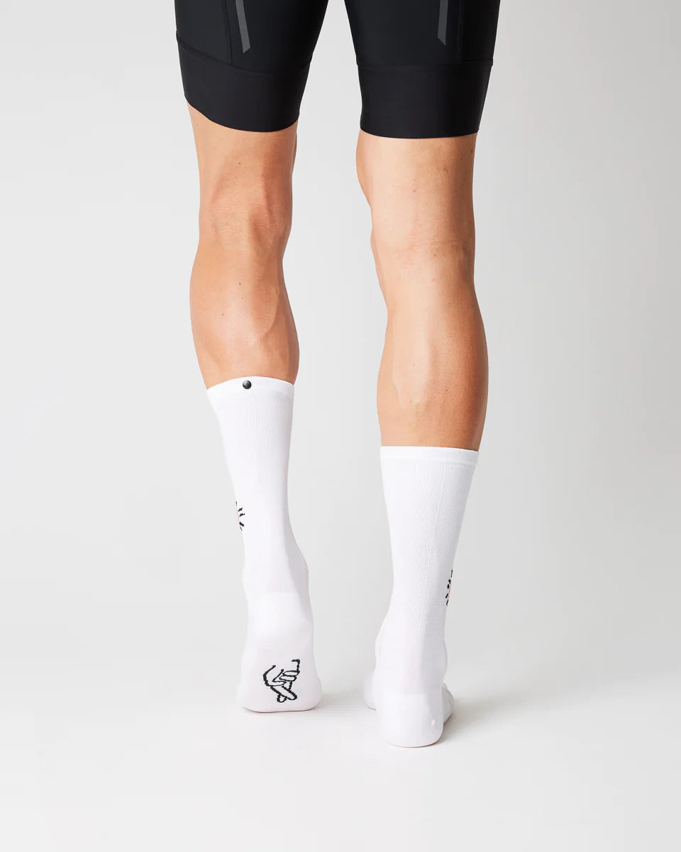 Fingerscrossed #15_07 Endorphins White サイクルソックス  | CYCLISM