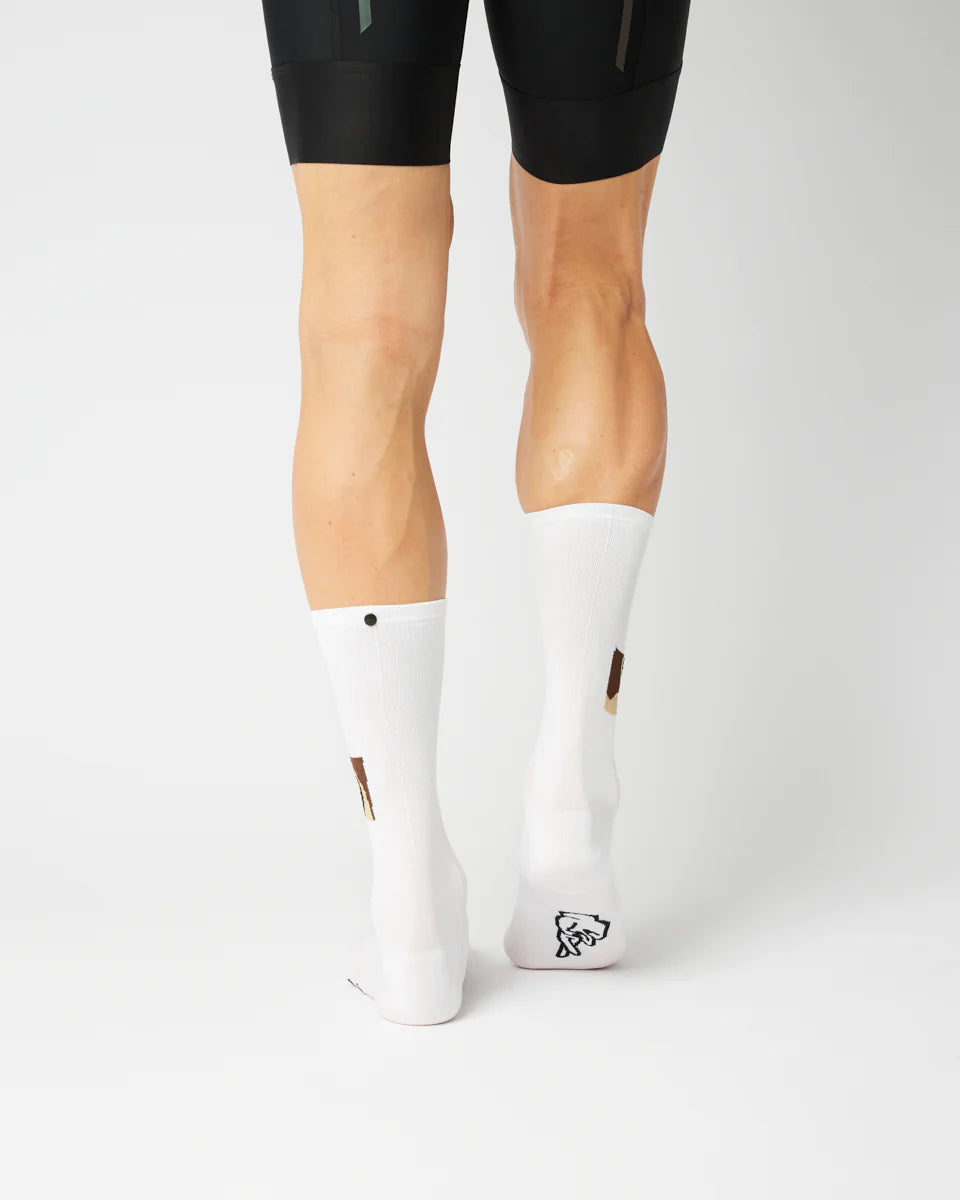 Fingerscrossed サイクルソックス #Classic Movement Collage White | CYCLISM