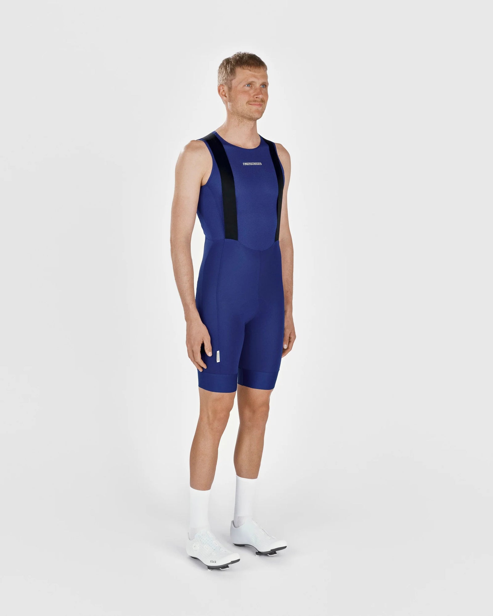 FINGERSCROSSED メンズ ビブショーツ ネイビー｜4Way ストレッチ｜CYCLISM