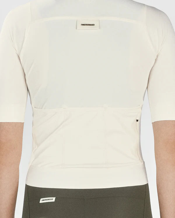 FINGERSCROSSED #ROAD Jersey Men Antique Cream（クリーム）| メンズ 半袖ロードジャージ 