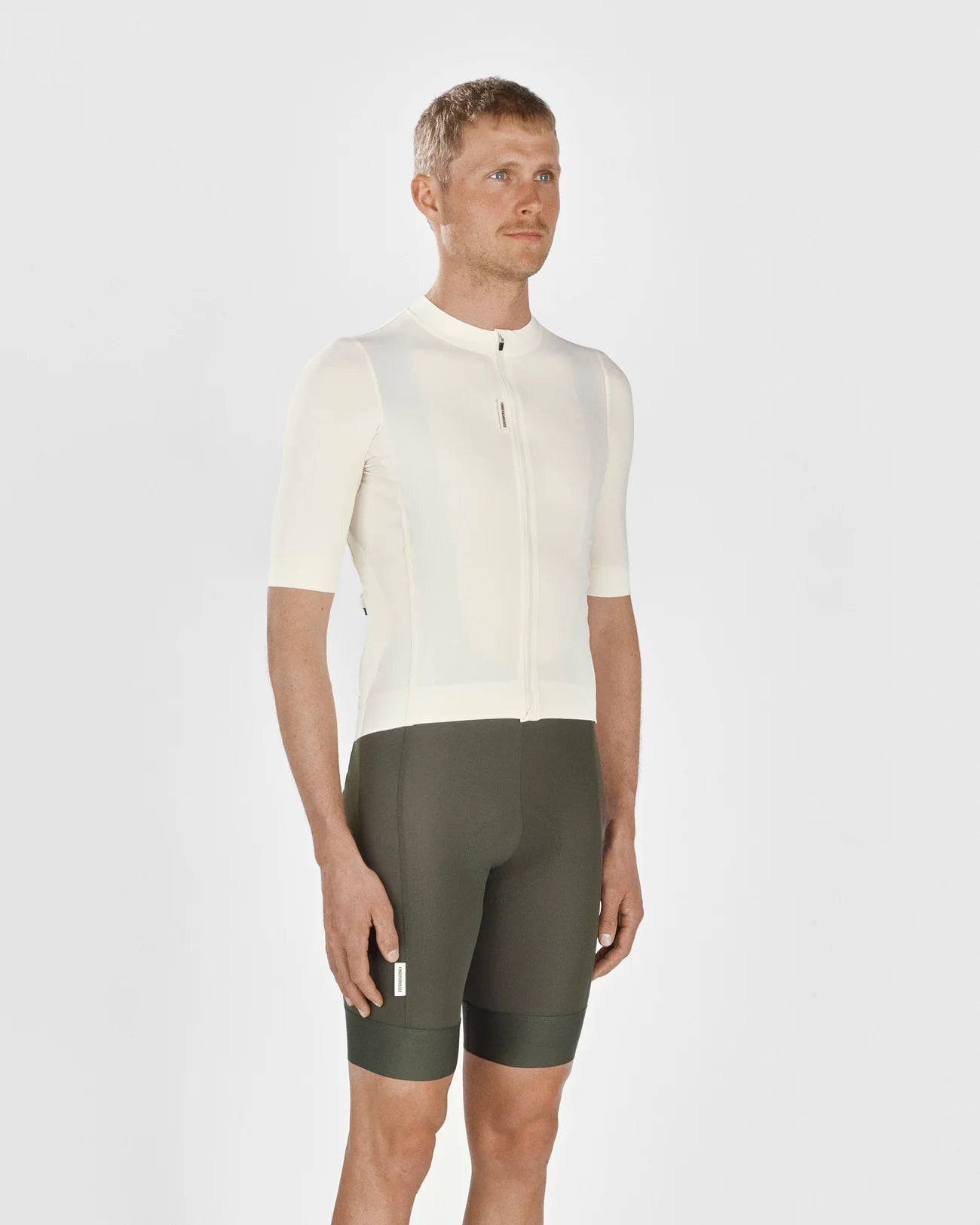 FINGERSCROSSED ROAD メンズ サイクルジャージ クリーム｜速乾4Wayストレッチ｜CYCLISM