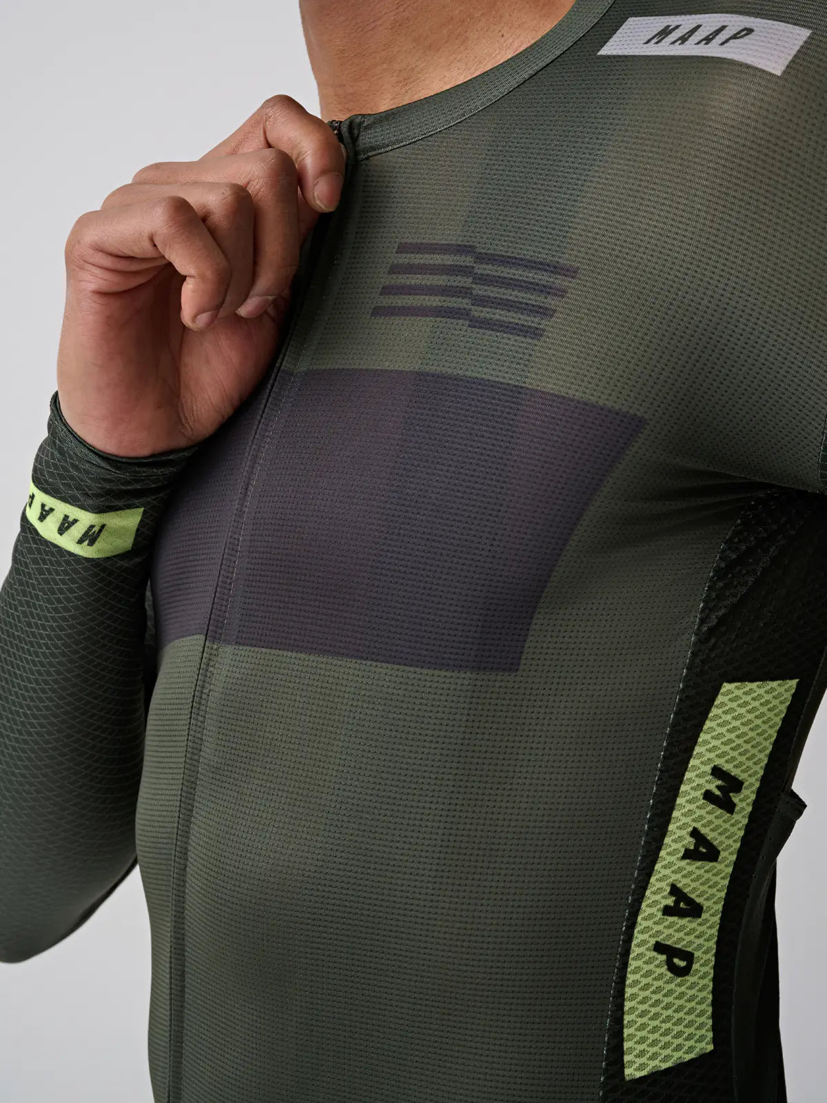 MAAP System Pro Air LS Jersey Bronze Green メンズ 長袖サイクルジャージ | CYCLISM