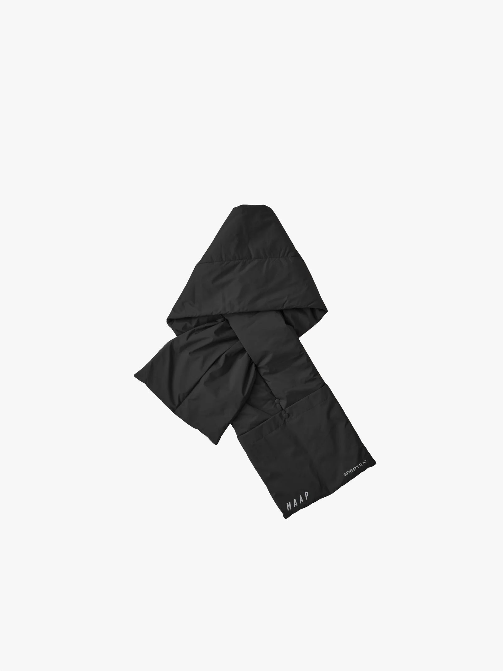 MAAP Puffer スカーフ ブラック | 軽量・撥水・保温 PrimaLoft® 冬用サイクルスカーフ | CYCLISM