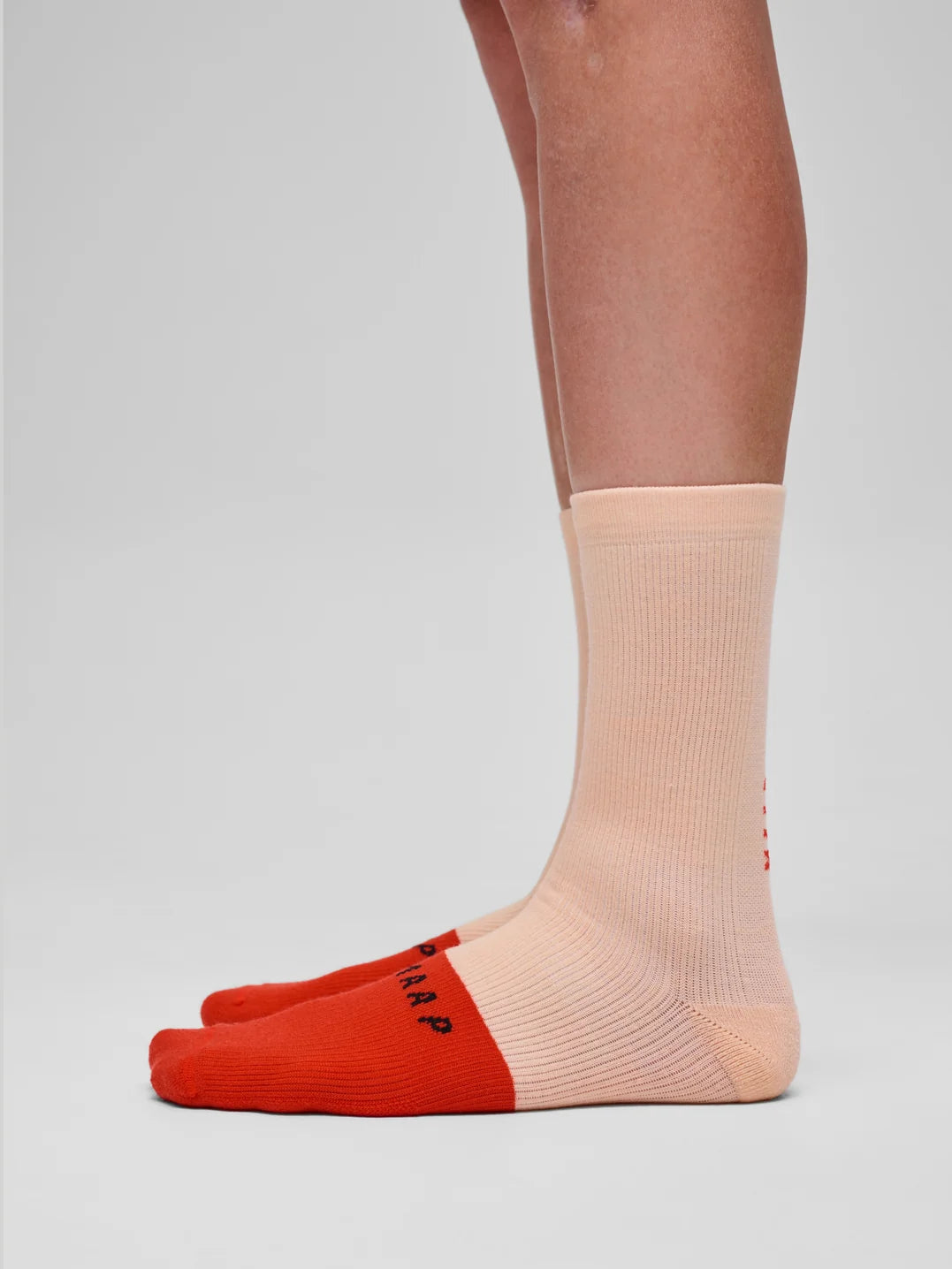 Team Merino Sock / Carmine - Flouro Orange