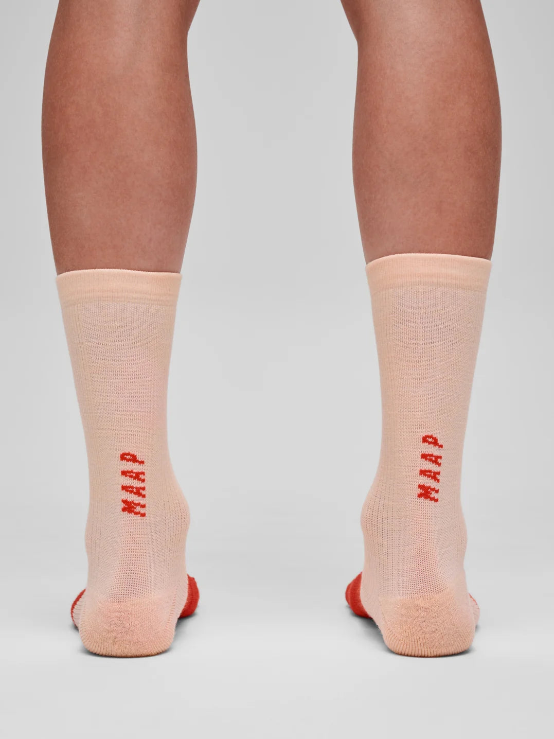 Team Merino Sock / Carmine - Flouro Orange