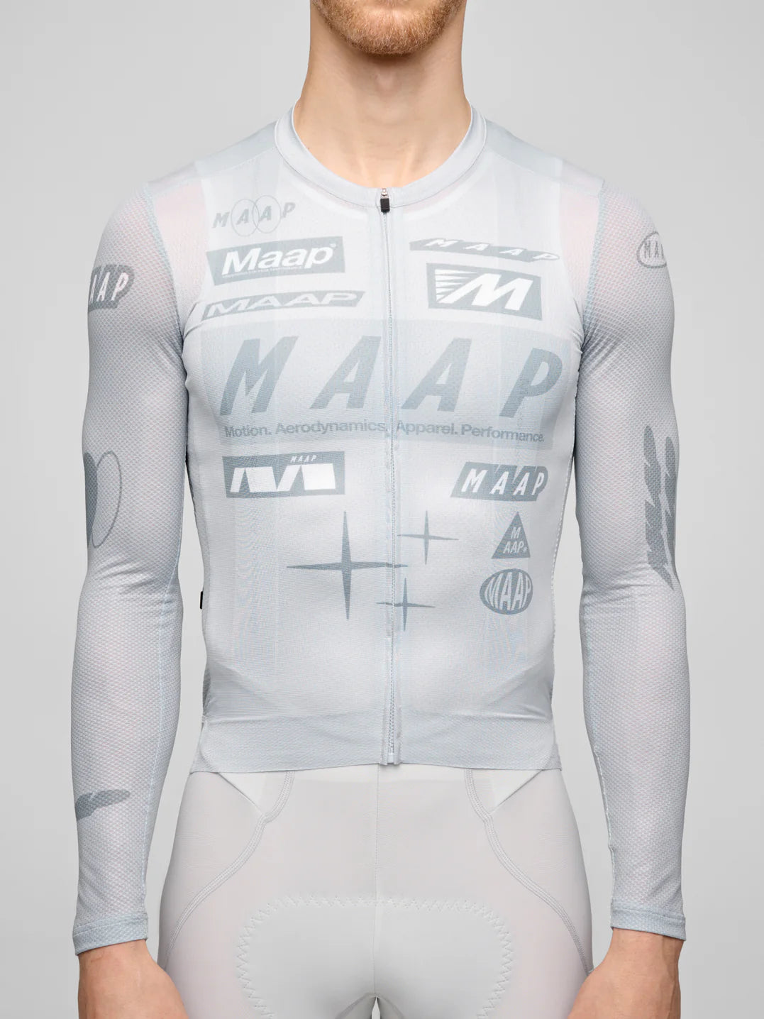 MAAP Drome Pro Air LS Jersey 3.0 Ice Gray｜メンズ長袖サイクルジャージ｜CYCLISM