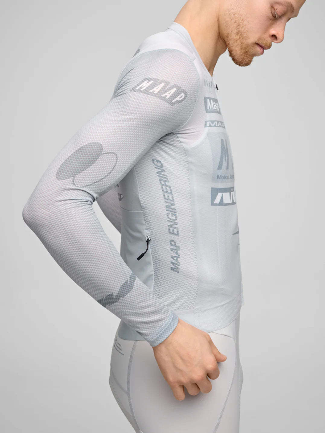 MAAP Drome Pro Air LS Jersey 3.0 Ice Gray｜メンズ長袖サイクルジャージ｜CYCLISM