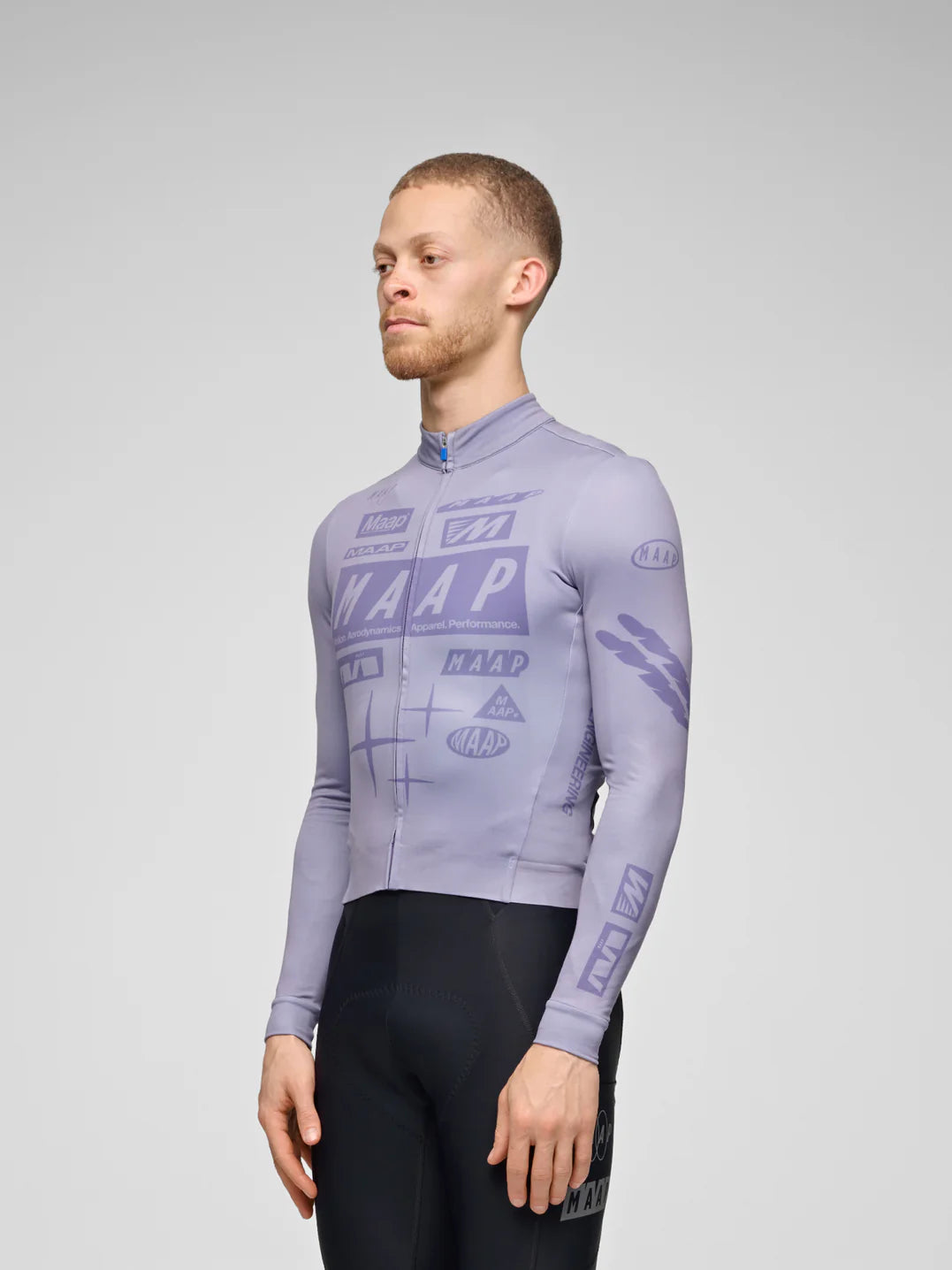 MAAP Drome Thermal LS Jersey Silver Bullet | Men's Long Sleeve MAAP Drome Thermal LS Jersey Silver Bullet | Men's Long Sleeve