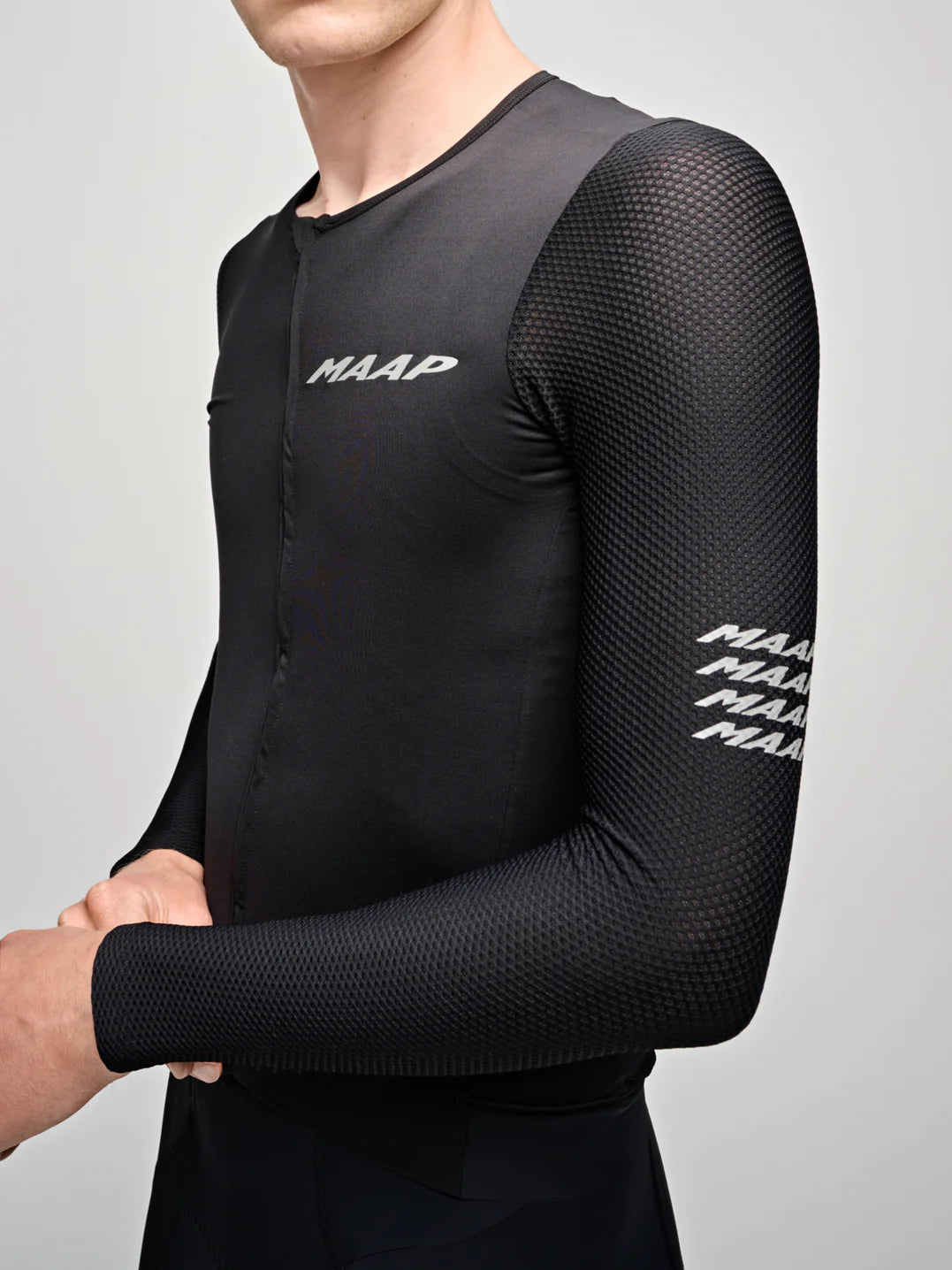 MAAP Emerge LS Jersey Black｜Evade 後継・高通気レースフィット｜長袖サイクルジャージ｜CYCLISM