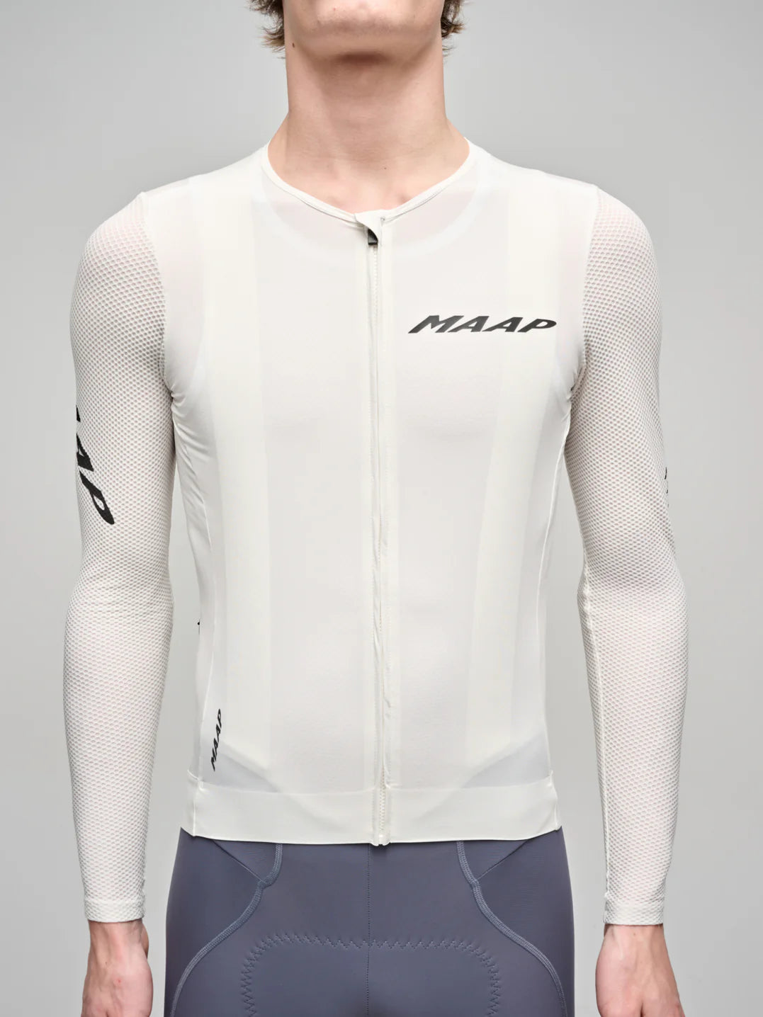 MAAP Emerge LS Jersey White｜Evade 後継・高通気レースフィット｜長袖サイクルジャージ｜CYCLISM