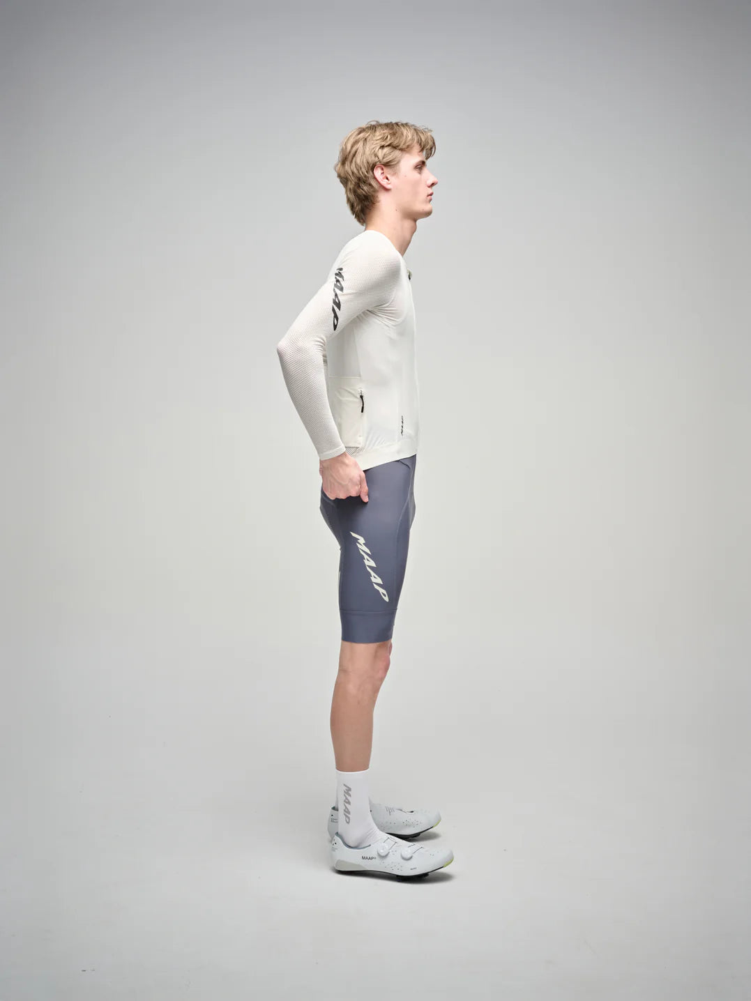 MAAP Emerge LS Jersey White｜Evade 後継・高通気レースフィット｜長袖サイクルジャージ｜CYCLISM