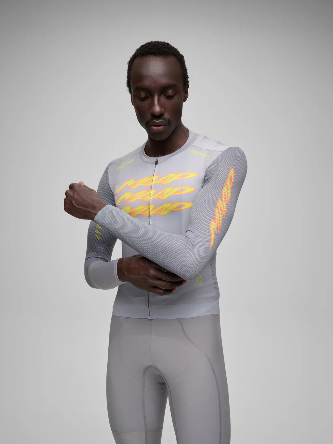 MAAP Pulse Pro Air LS Jersey 3.0 Platinum Grey｜メンズ長袖サイクルジャージ グレー