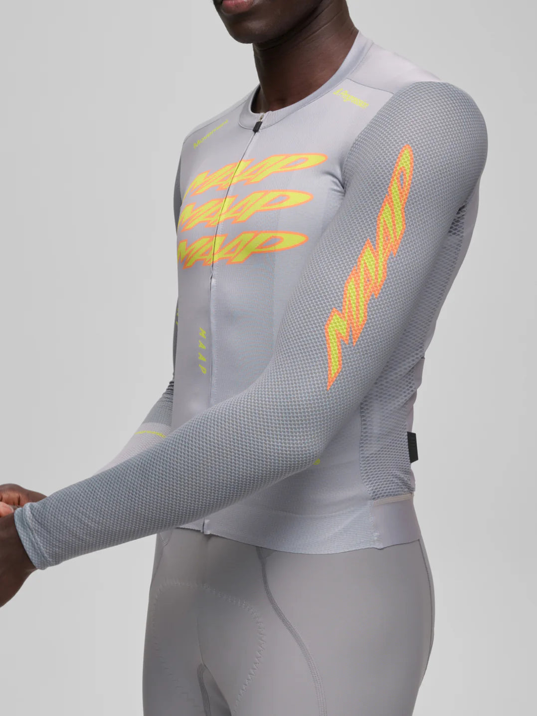 MAAP Pulse Pro Air LS Jersey 3.0 Platinum Grey｜メンズ長袖サイクルジャージ グレー