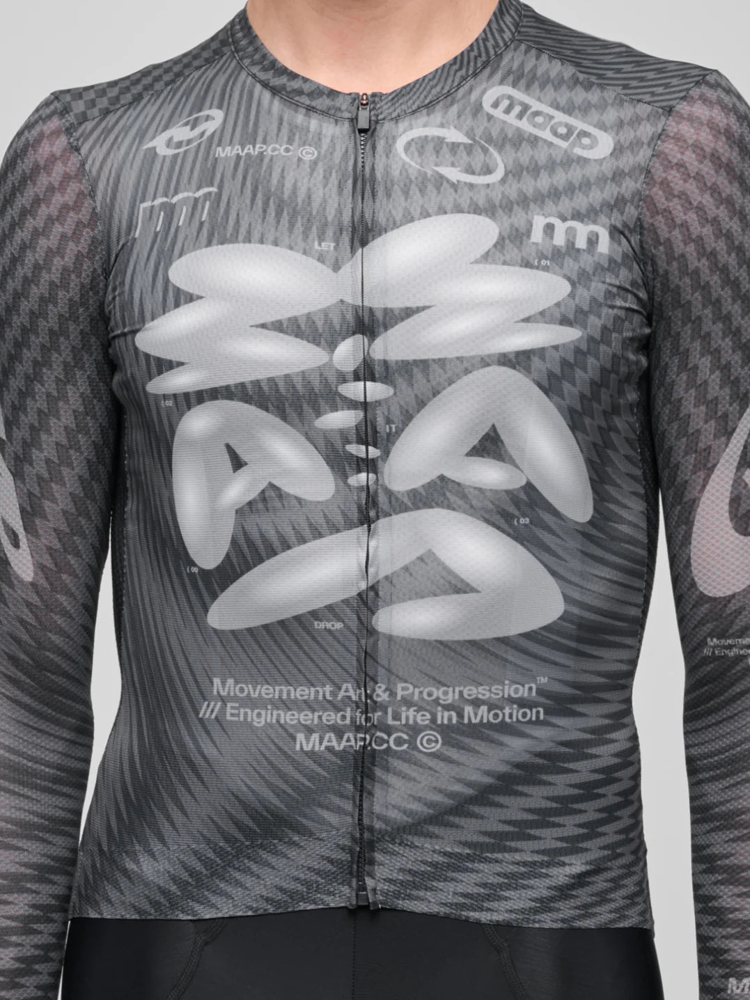 MAAP Spectrum Pro Air LS Jersey 3.0 Carbon Black 長袖サイクリングジャージ CYCLISM