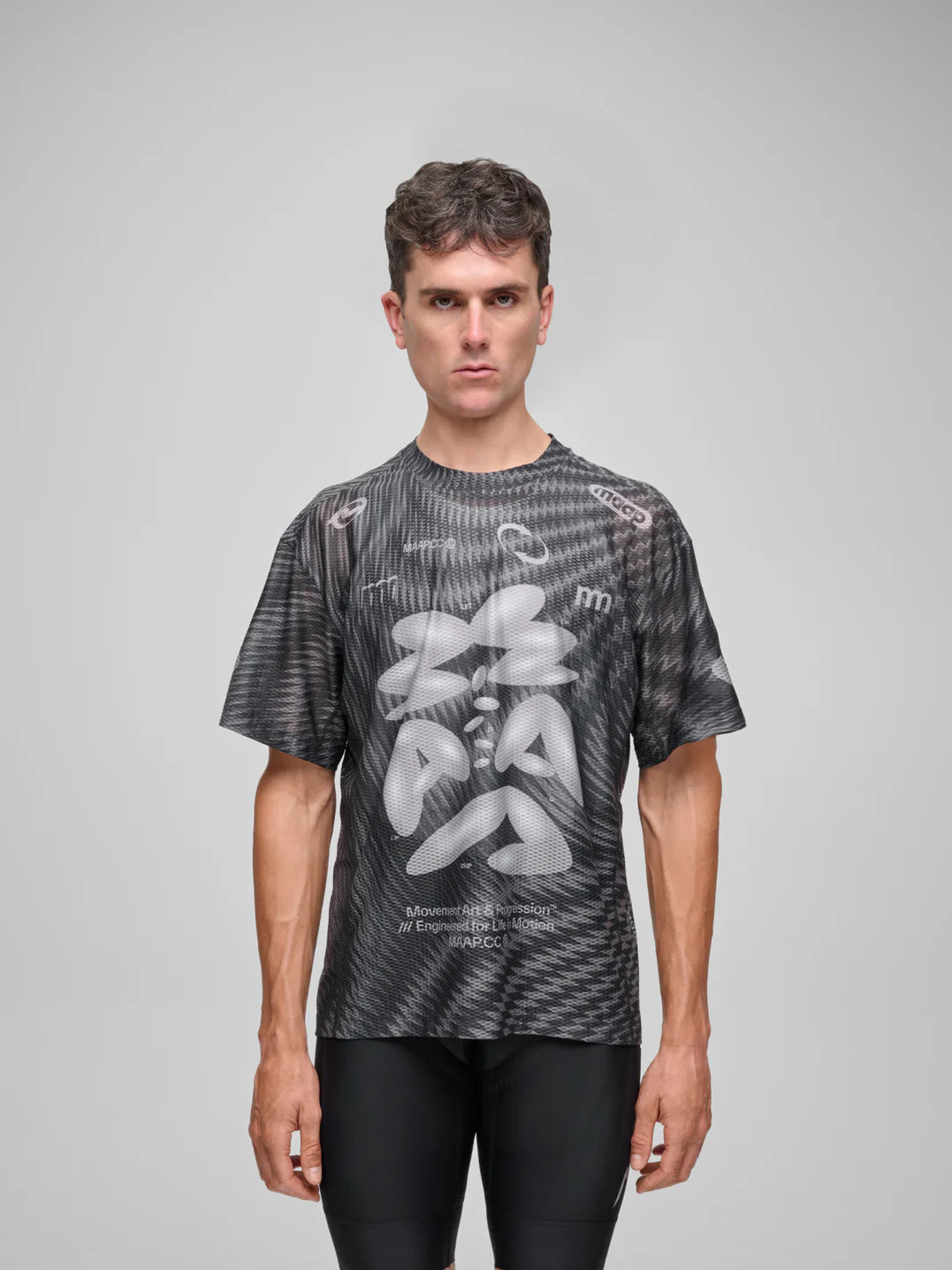 MAAP Spectrum Air Mesh Tee Carbon Black エアメッシュ半袖Tシャツ CYCLISM