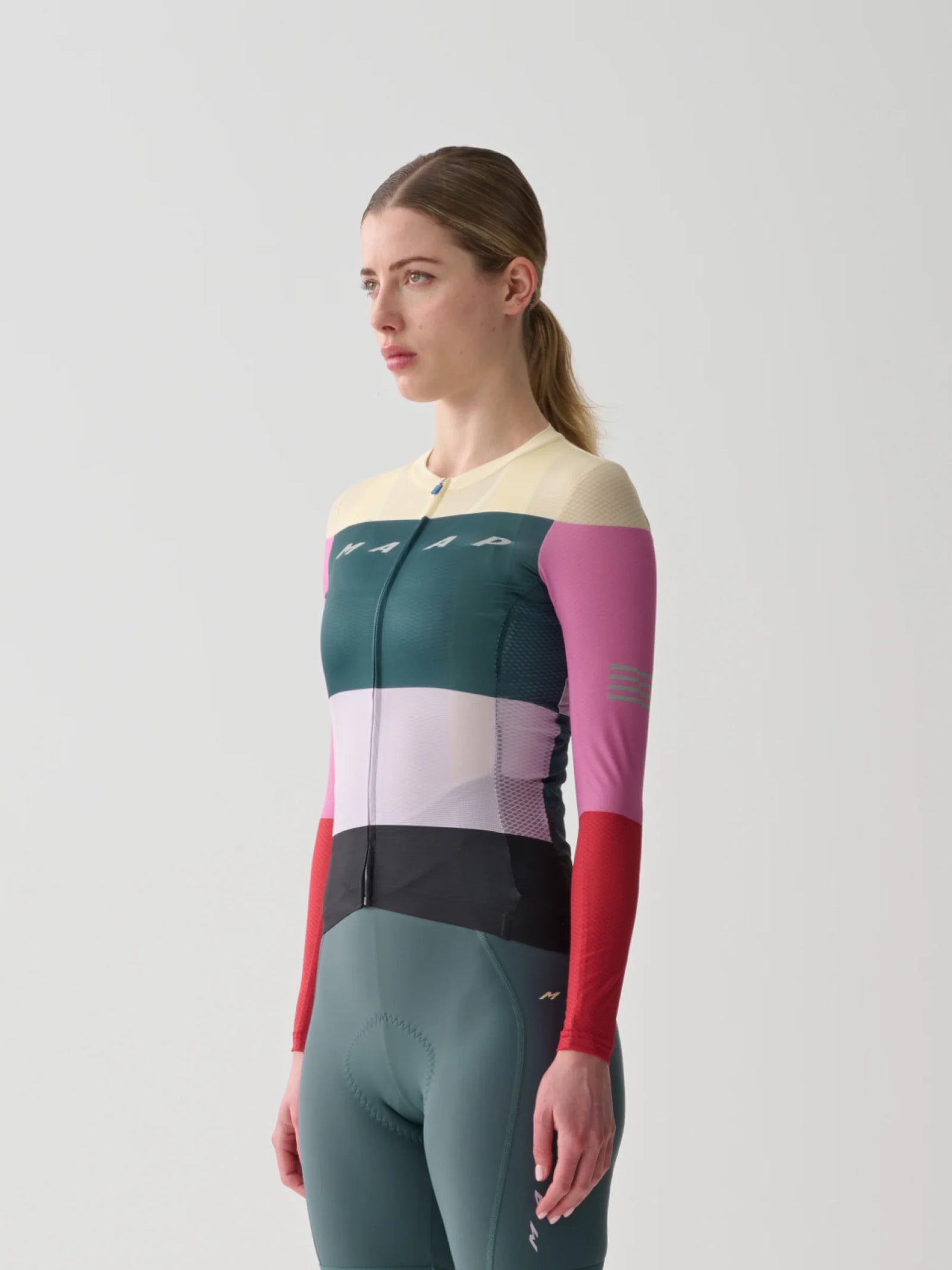 MAAP Level Pro Air 2.0 ウィメンズ 長袖サイクリングジャージ ティール| 高性能、通気性、吸湿発散性 | CYCLISM