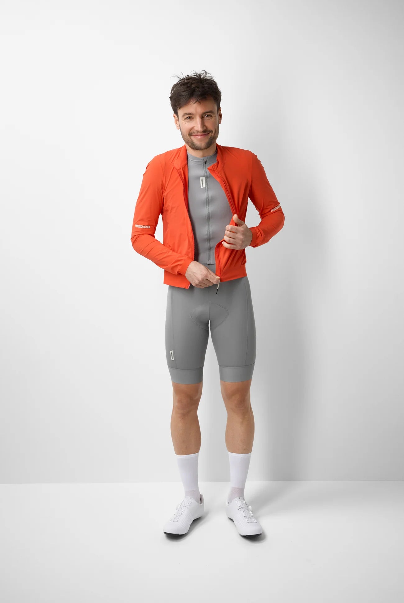 FINGERSCROSSED #ROAD Wind Jacket Men Poppy Red | メンズ サイクル ウィンドジャケット