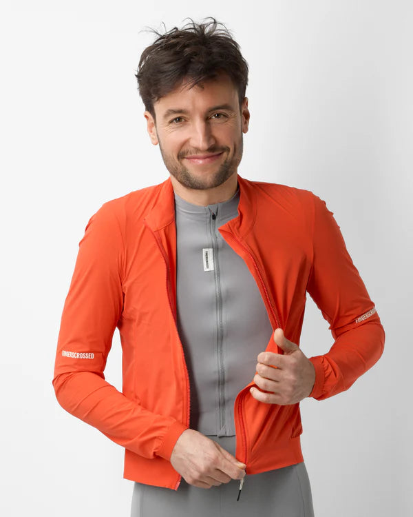 FINGERSCROSSED #ROAD Wind Jacket Men Poppy Red | メンズ サイクル ウィンドジャケット