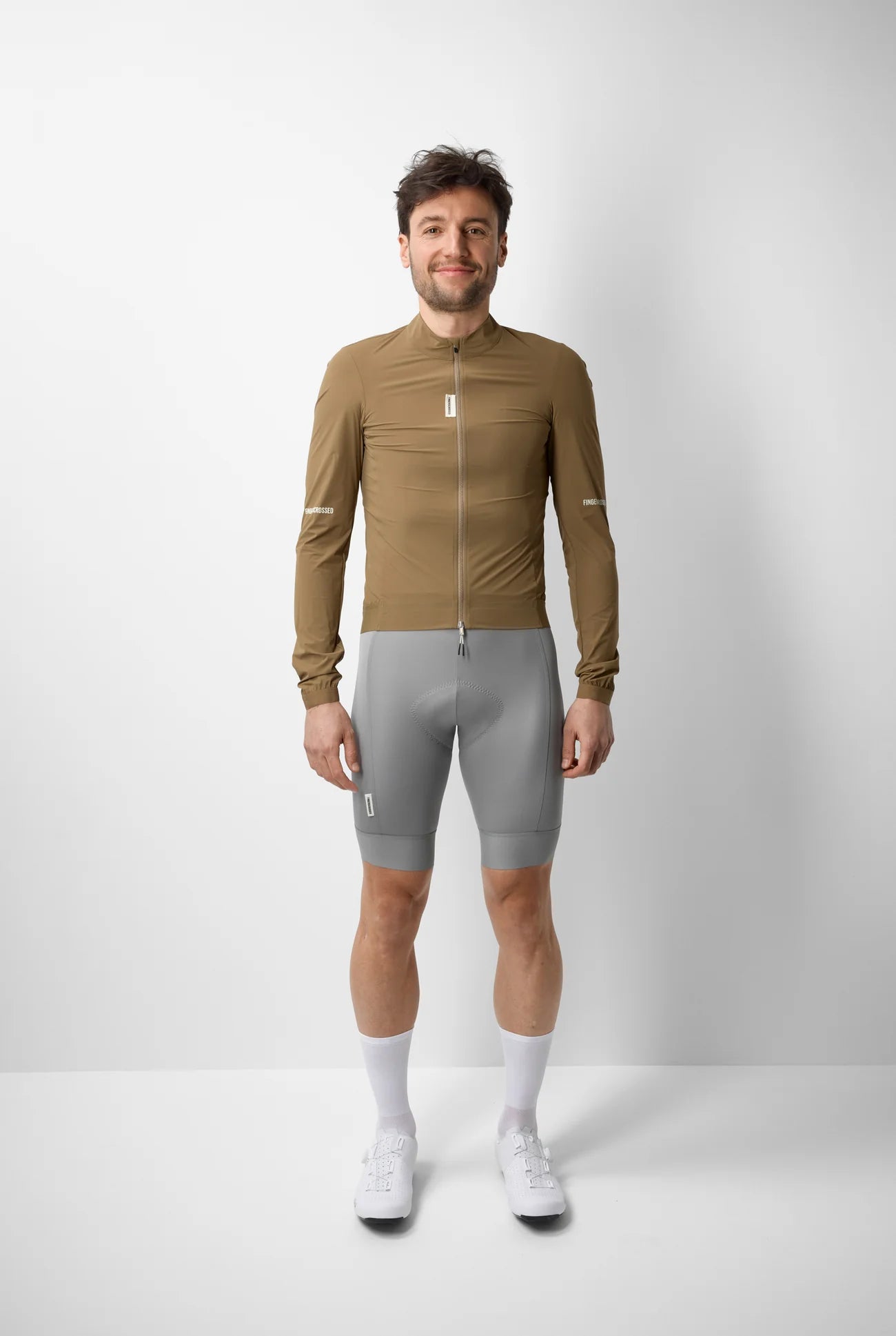 FINGERSCROSSED #ROAD Wind Jacket Men Walnut | メンズ サイクル ウィンドジャケット