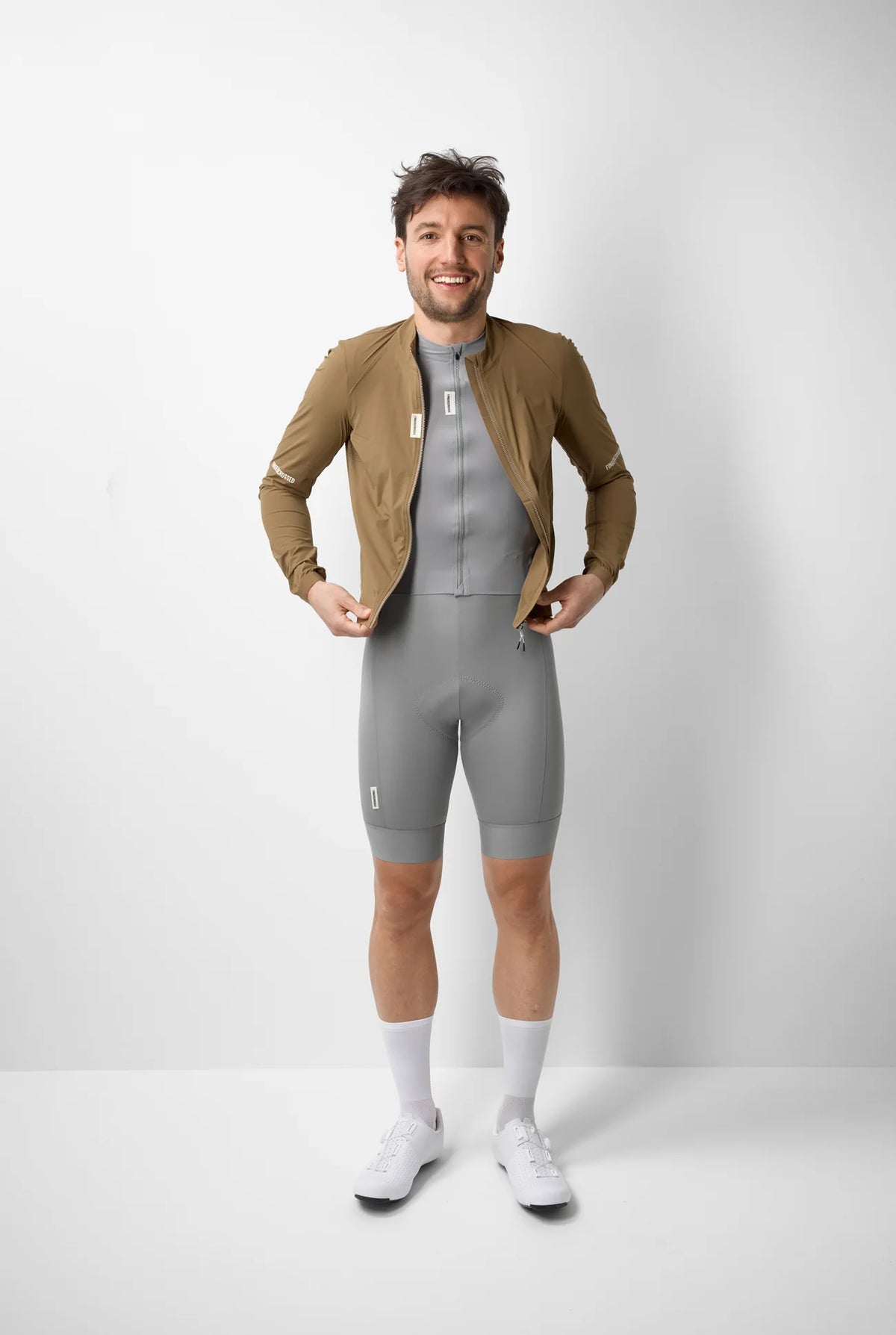 FINGERSCROSSED #ROAD Wind Jacket Men Walnut | メンズ サイクル ウィンドジャケット