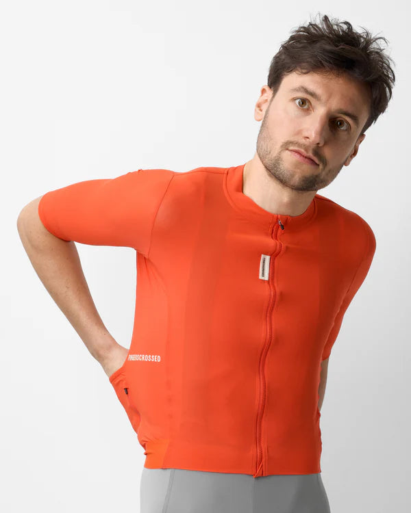 FINGERSCROSSED #ROAD Jersey Men Poppy Red（レード）| メンズ 半袖ロードジャージ 