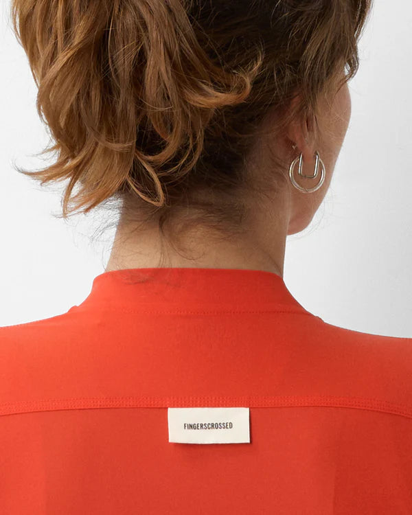 FINGERSCROSSED #ROAD Jersey Women Poppy Red（レッド）| ウィメンズ 半袖ロードジャージ 