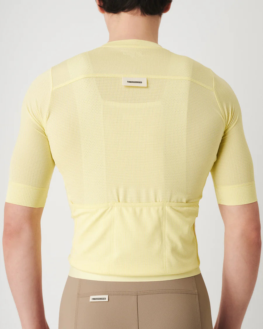 FINGERSCROSSED ROAD Jersey Super Light Men Butter Yellow メンズ サイクルジャージ 