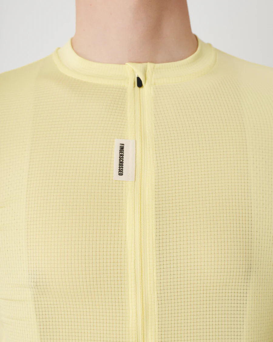 FINGERSCROSSED ROAD Jersey Super Light Men Butter Yellow メンズ サイクルジャージ 