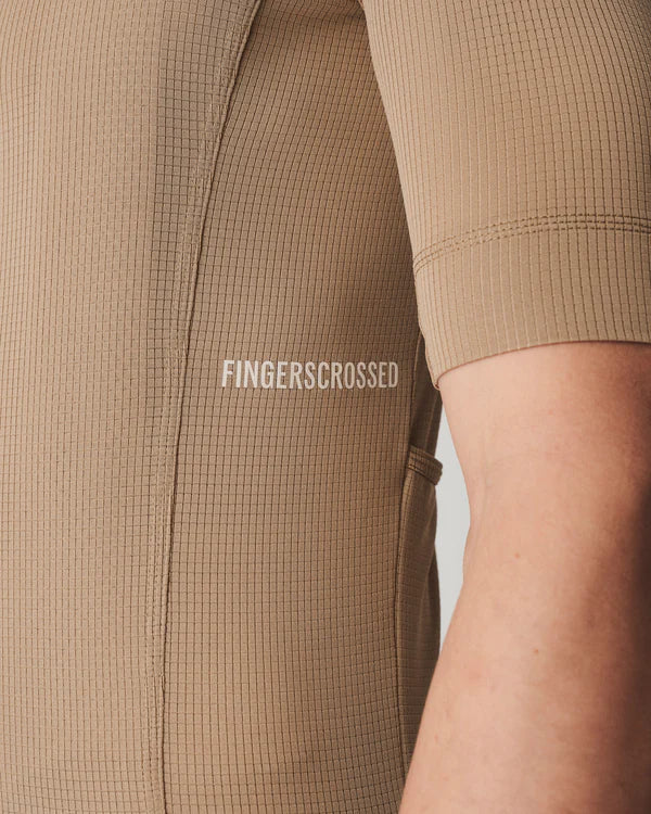 FINGERSCROSSED ROAD Jersey Super Light Men Sand メンズ サイクルジャージ | CYCLISM