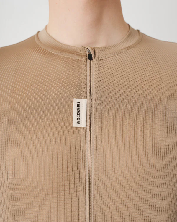 FINGERSCROSSED ROAD Jersey Super Light Men Sand メンズ サイクルジャージ | CYCLISM