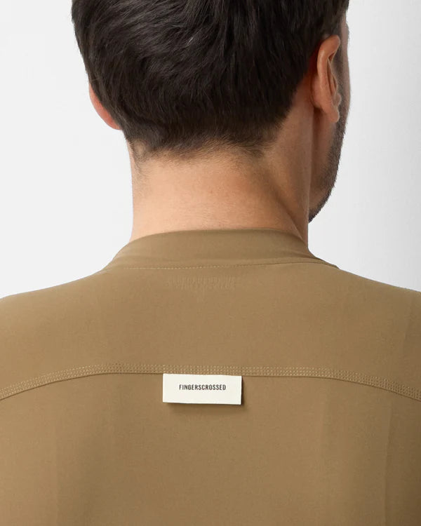 FINGERSCROSSED #ROAD Jersey Men Walnut（ライトブラウン）| メンズ 半袖ロードジャージ 