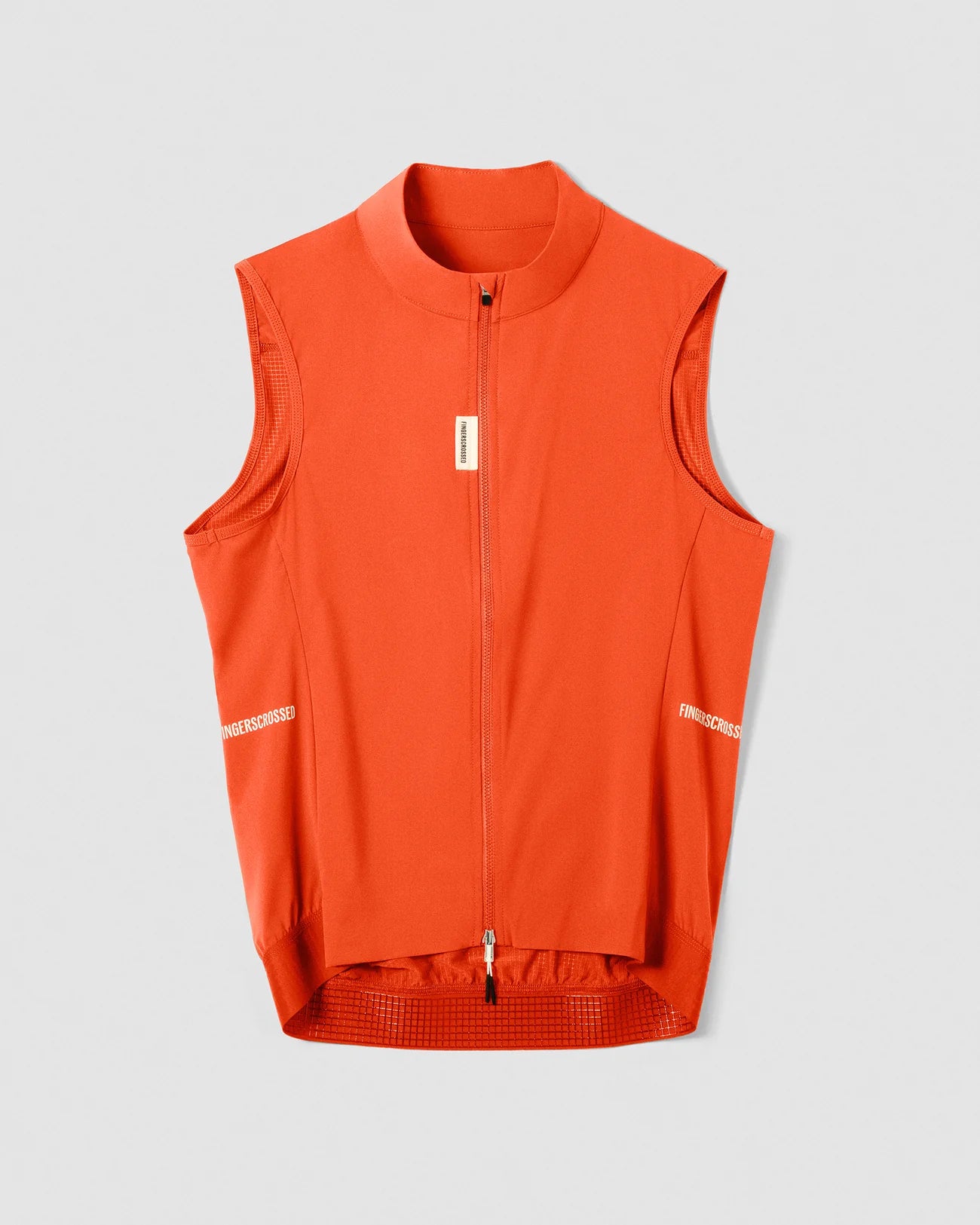 FINGERSCROSSED #ROAD Wind Vest Men Poppy Red（レッド）| メンズ サイクル ウィンドベスト