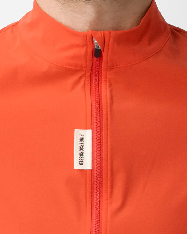 FINGERSCROSSED #ROAD Wind Vest Men Poppy Red（レッド）|  メンズ サイクル ウィンドベスト