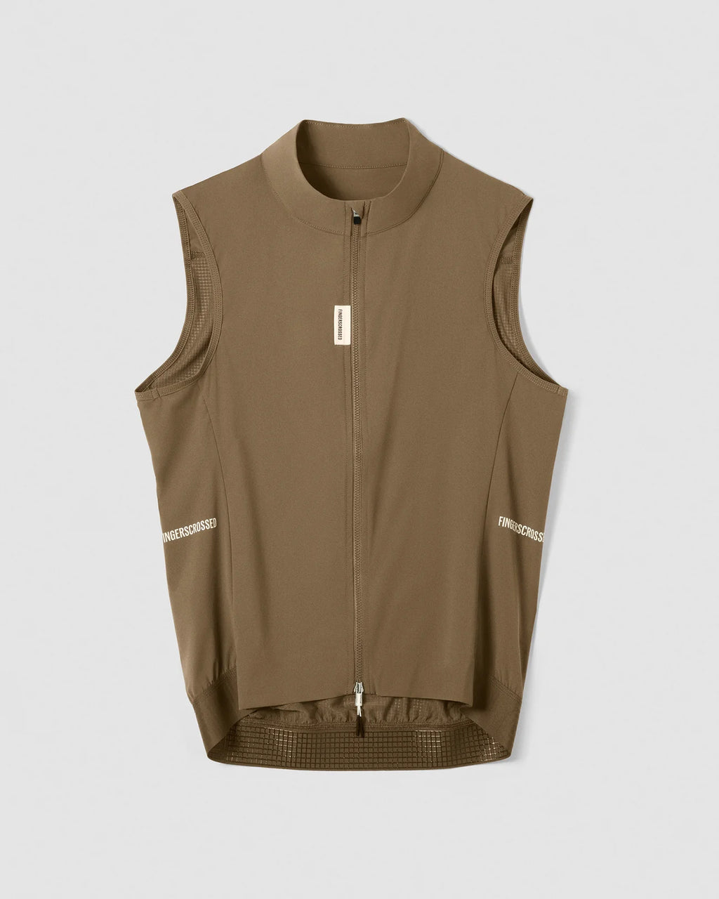 FINGERSCROSSED #ROAD Wind Vest Men Walnut（ライトブラウン
