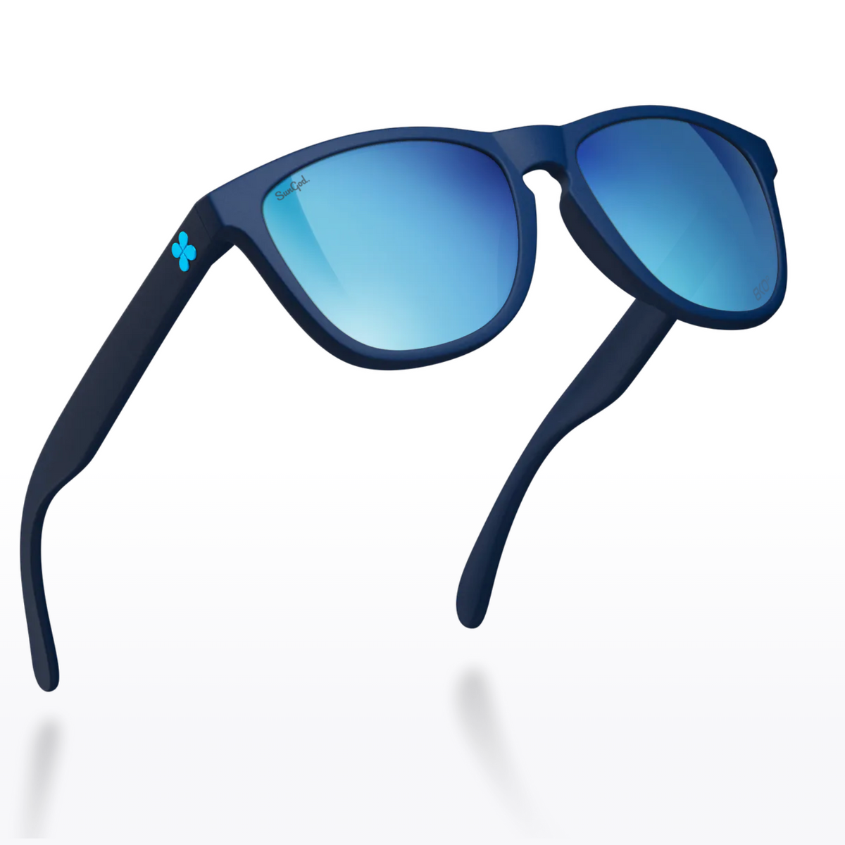 SunGod Classics⁴ 8KO Polarised Navy Silver Blue 偏光サングラス | CYCLISM