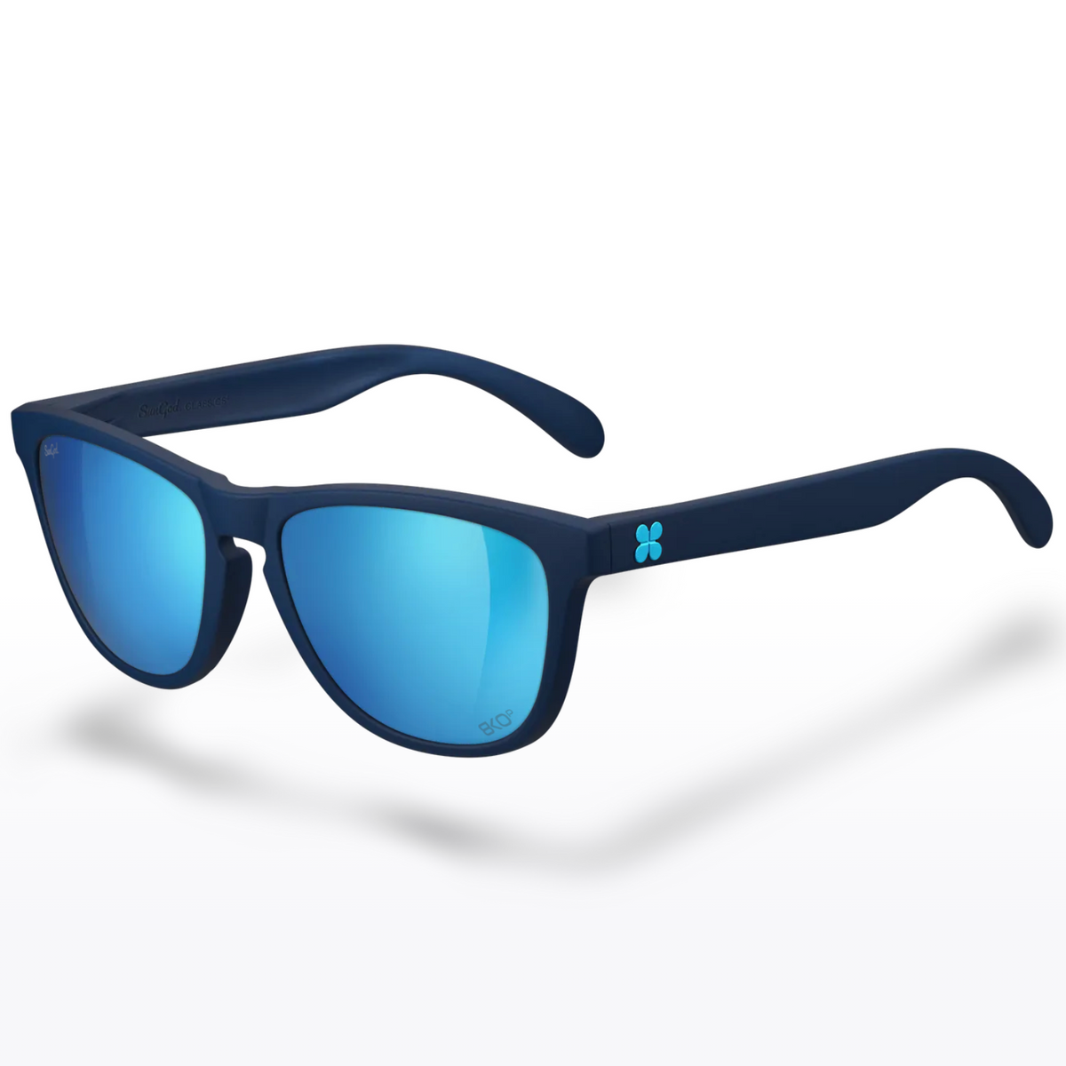 SunGod Classics⁴ 8KO Polarised Navy Silver Blue 偏光サングラス | CYCLISM