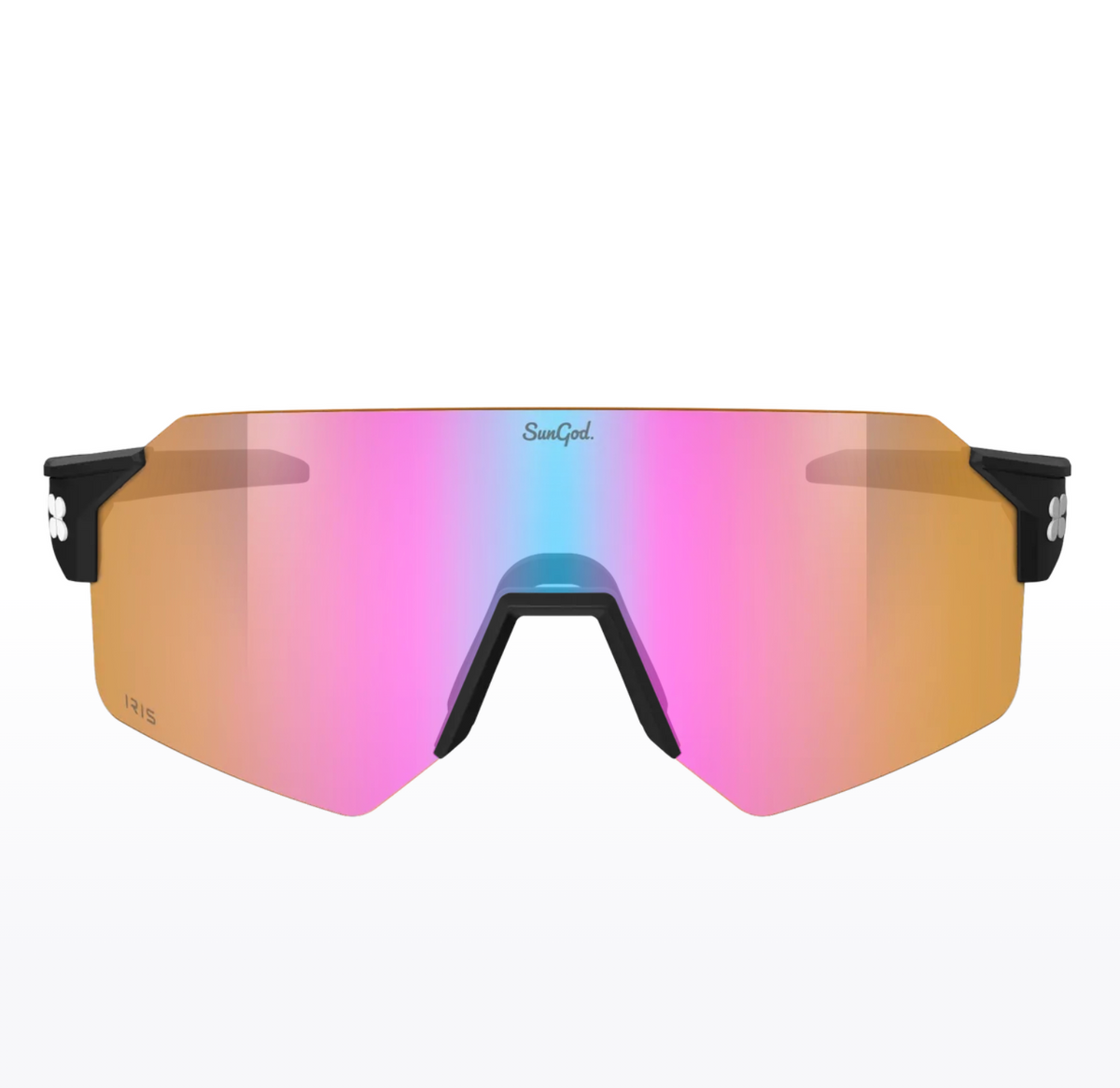 SunGod Airas™ Matte Black with Iris™ HV Blue サングラス | CYCLISM