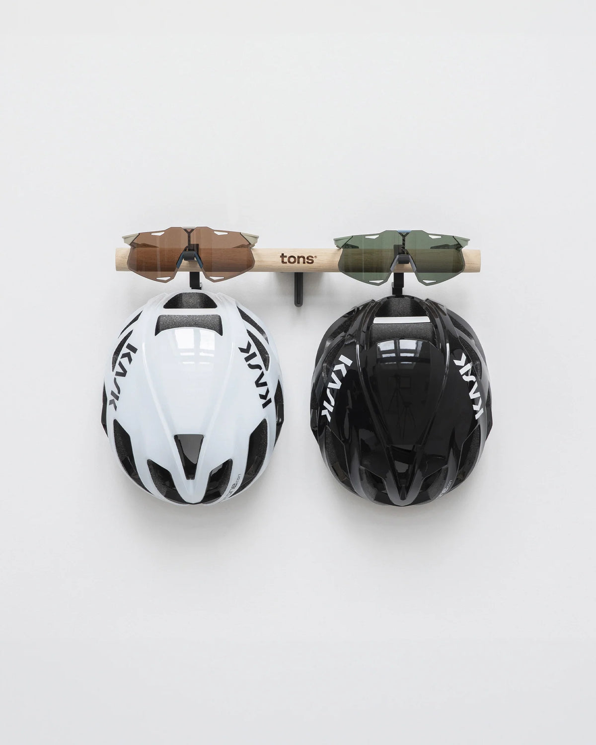TONS Short Bar A｜自転車ヘルメット＆サングラス収納に最適な壁掛けラック｜トライアスリート＆ロードバイク乗りに最適