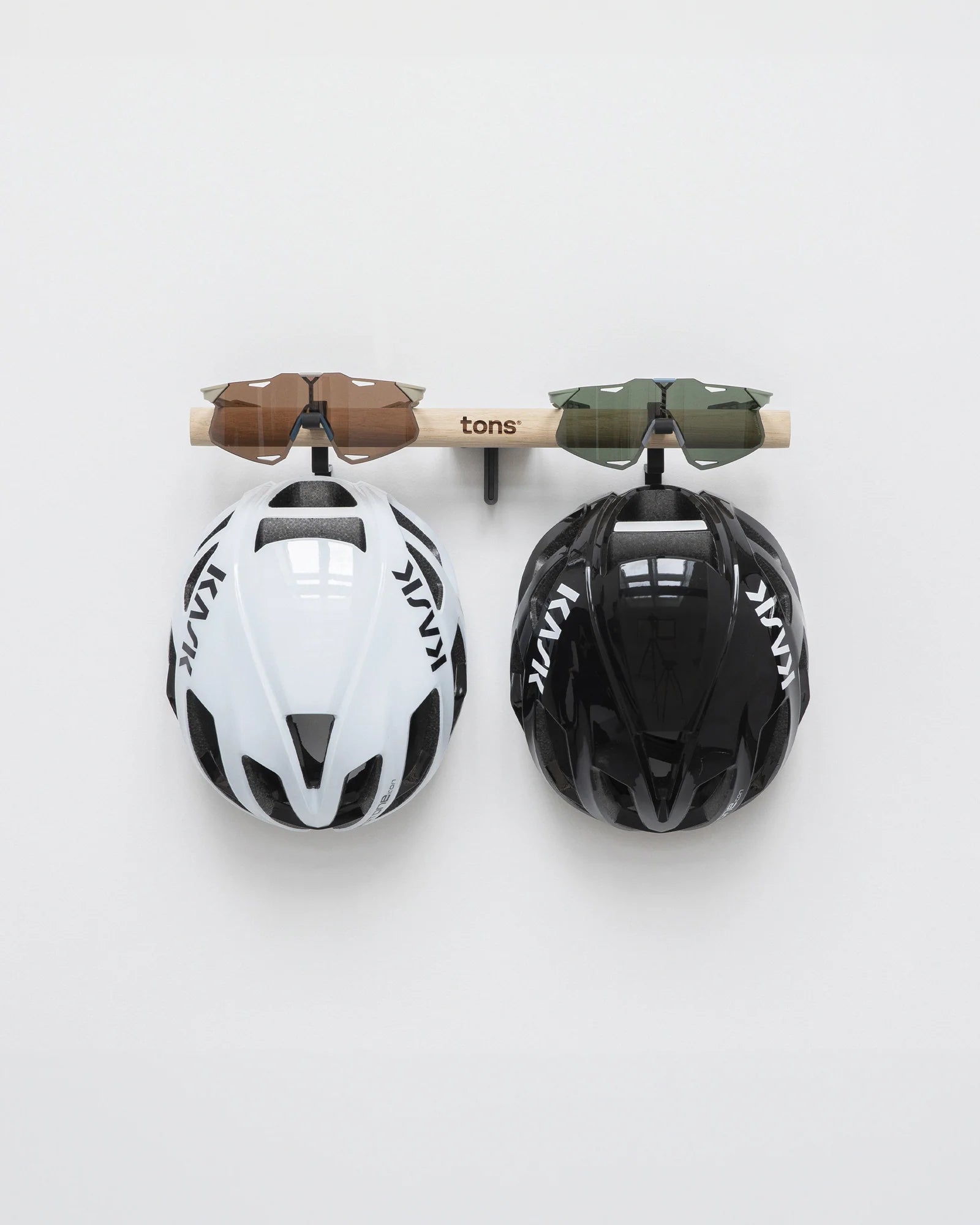TONS Short Bar A｜自転車ヘルメット＆サングラス収納に最適な壁掛けラック｜トライアスリート＆ロードバイク乗りに最適