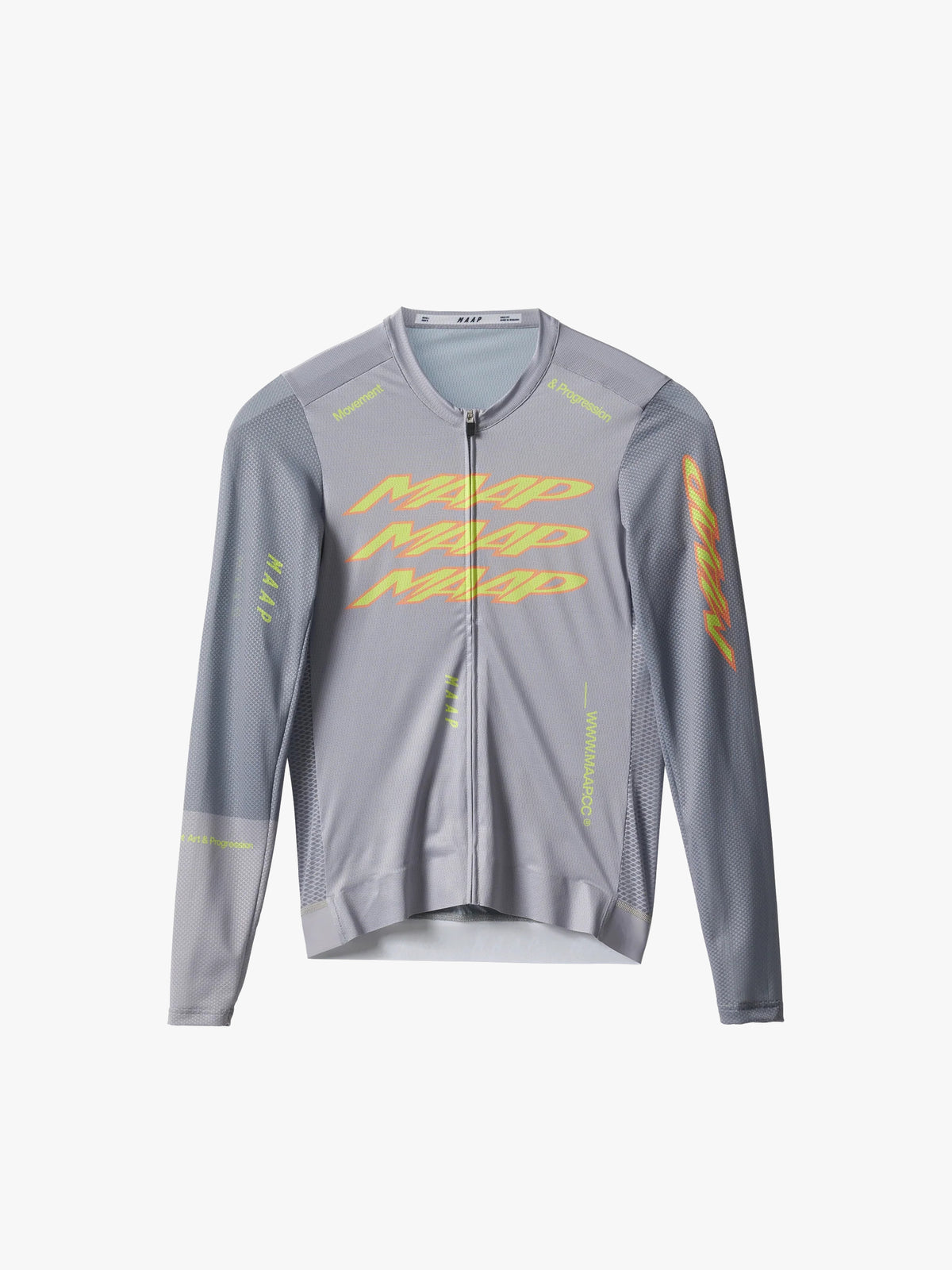 MAAP Pulse Pro Air LS Jersey 3.0 Platinum Grey｜メンズ長袖サイクルジャージ グレー