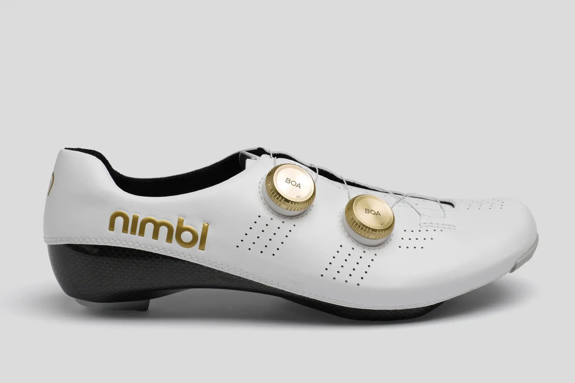 Nimbl ULTIMATE EXCEED White & Gold サイクルロードシューズ | CYCLISM