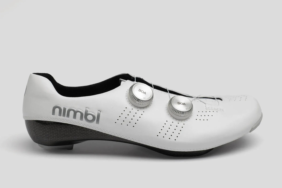 Nimbl ULTIMATE EXCEED White & Silver サイクルロードシューズ | CYCLISM