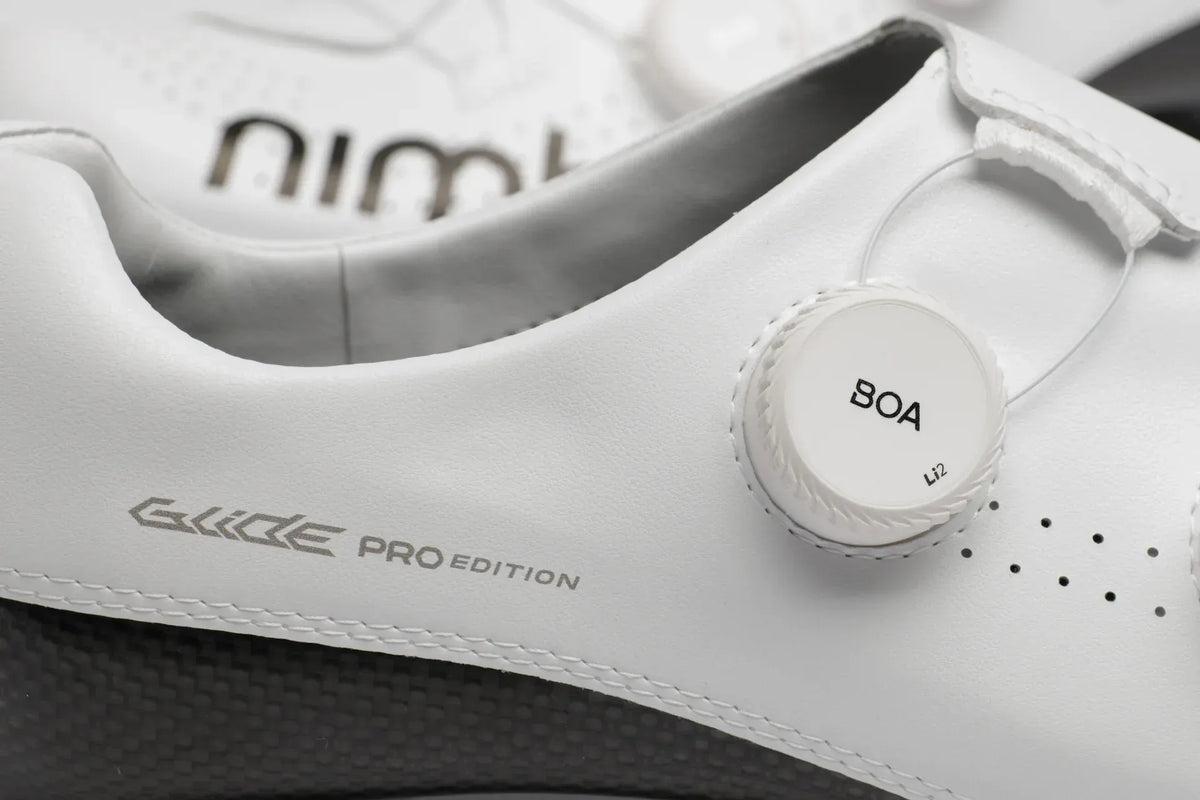 Nimbl ULTIMATE GLIDE Pro Edition White サイクリングシューズ | 高性能・軽量 | CYCLISM