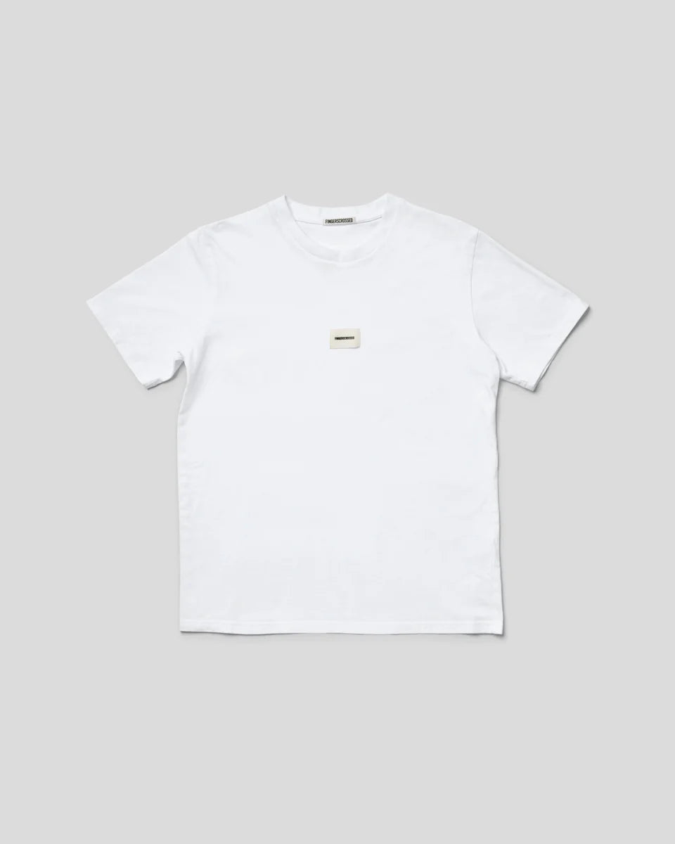 Fingercrossed #Tee Collage ホワイト | プレミアムズ Tシャツ | 倫理的なラグジュアリーと快適さ